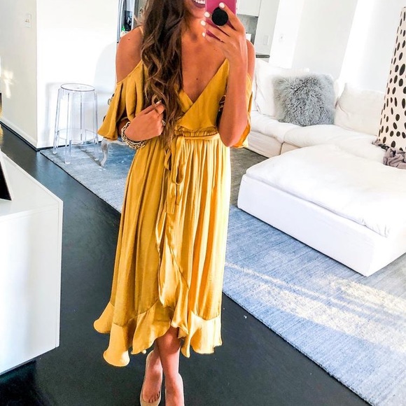 bardot bea wrap dress